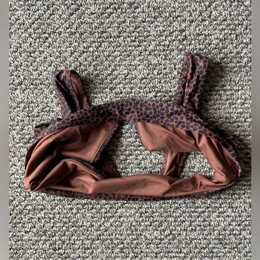 Old Navy Brown And Black Animal Print Bikini Top - Picture 5 of 7